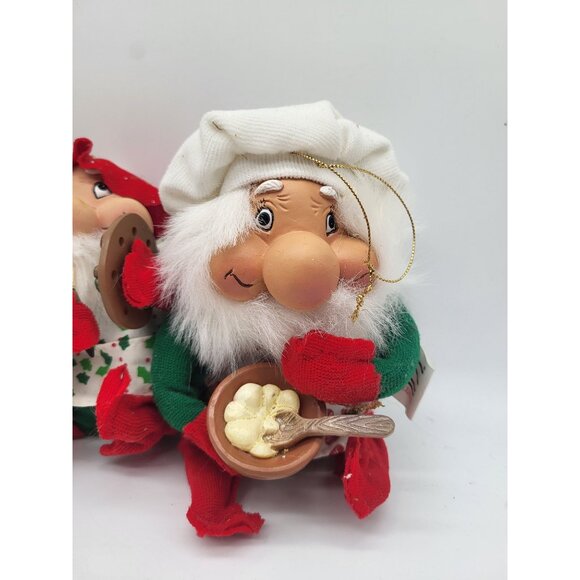 Vtg SANTA'S BEST SANTAKINS Plush Decorations ELF Ornament Whimsical - Picture 3 of 12